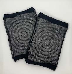 Clothing: Black Sparkle Knee Pads