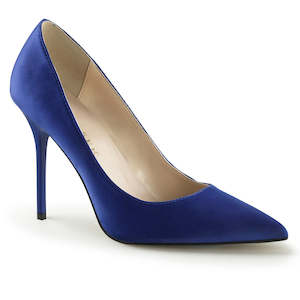 PLEASER CLASSIQUE-20 ROYAL BLUE SATIN