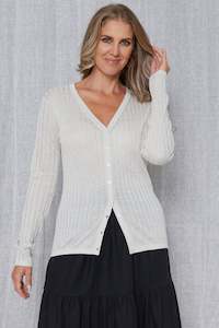 Jumpers Cardis: Beverly Cardigan Silver Pearl