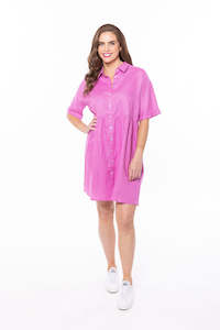 Dresses 1: Easy Breezy Dress Bubblegum Linen