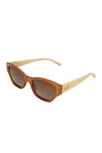 Eyewear: Stella Burnt Orange With Wood Arms