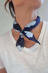 Hair Accessories Hats: Blue Cloud Neck Tie