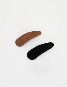 Black/Coffee Hair Clips- Set of 2