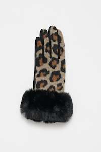 Sale: Gloves Leopard With Fur