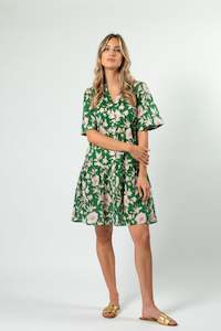 Lena Dress Vintage Green Floral