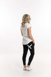 Apartment Pants Black With White X