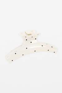 Hair Claw Oval Clear Dotty