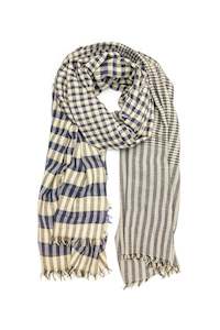 Jack Scarf Country Check Navy