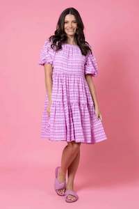 Brittany Dress Pink Check