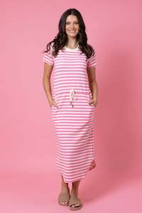 Frankie Dress Pink Stripe