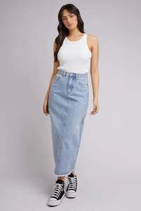 Ray Maxi Skirt Light Blue