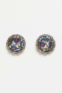 Ayala Bar Blue Floral Stud Earrings