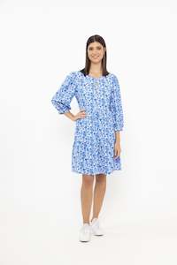 Johanna Dress Cobalt Bloom