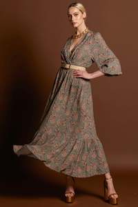 Fate Becker 1: Everywhere Boho Tiered Maxi Dress Vintage Paisley