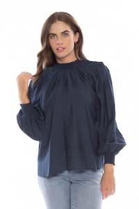 Leila Luca 1: Waltz Blouse Navy