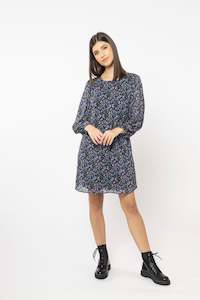 Leila Luca 1: Luna Mini Shift Dress Chiffon Flourish