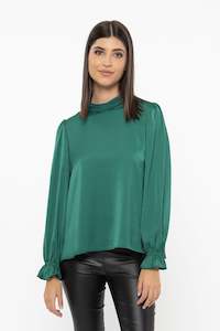 Leila Luca 1: Importance Top Green Washer Satin