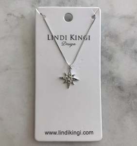 Lindi Kingi: Single Star Necklace Platium