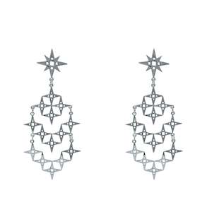 Chaos Stardust Earrings Silver