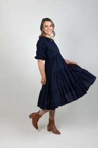 Victoria Dress Navy