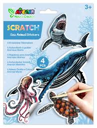 Toy: Avenir Scratch -  Sea Animal Stickers