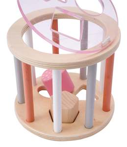 Little Tribe- Wooden Rolling Shape Sorter (Peach)