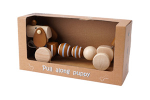 Little Tribe- Wooden Pull Along Puppy