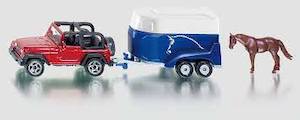 Toy: Siku 1651 Super - Jeep Wrangler with Horse Float & Horse