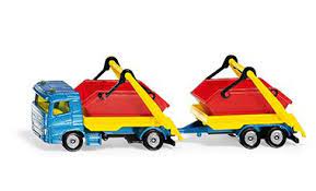 Toy: Siku 1695 - Rubbish Skip Truck & Trailer