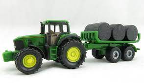 Toy: Siku 1632 - John Deere 7530 Tractor with Bale Trailer