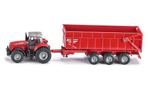 Toy: Siku 1844 Farmer - 1:87 Massey Ferguson 8480 with Tipping Trailer