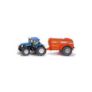 Toy: Siku 1945 Farmer - New Holland T7070 with Single Axle Vacuum Tanker Trailer