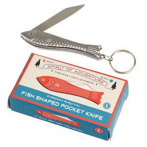 Rex London: Fish Shaped Pocket Knife Key Ring