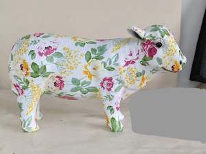 Toy: JGB - Polyresin Cow - Floral