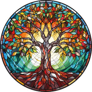 Wall Art - Stained Glass Hanger - Tree of Life