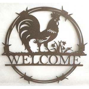 Toy: Wall Art - Rooster Welcome