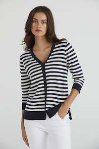 Lania Shell Stripe Cardi