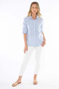 Womenswear: Jump Striped Linen Shirt