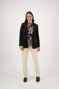 Cord Blazer with Back Vent & Button Cuff Detail