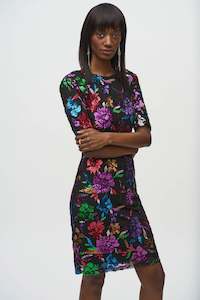 Joseph Ribkoff Sequined Floral Print Dress