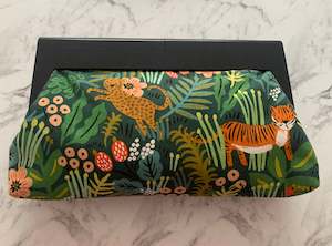 Wooden Frame Clutch - Rifle Paper Co Jungle Hunter