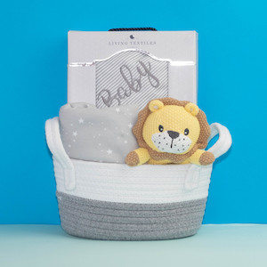 Welcome Baby Gift Basket - Grey