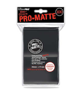 ULTRA PRO Pro Matte Standard Deck Protector - Black x100 Sleeves