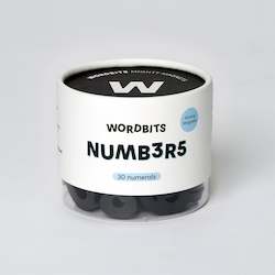 WORDBITS NUMBER MAGNETS - BLACK