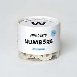 WORDBITS NUMBER MAGNETS - BONE