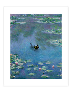 The Water Lily Pond Little Black Cat