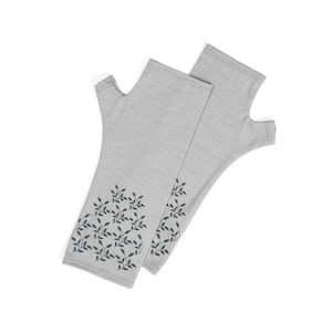 Leaves Design Long Fingerless Gloves