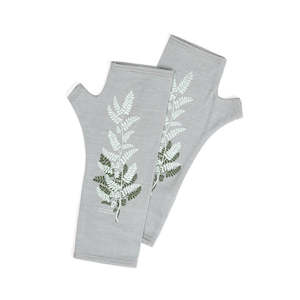 Clothing wholesaling: Punga Fern Design Long Fingerless Gloves