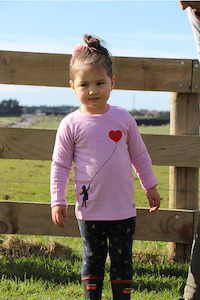 Merino Top - Heart Balloon Print - MT85