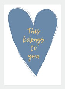 Stationery wholesaling: MM195 - This belongs to you (pack of 6)